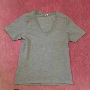 Athleta Heather Gray V-Neck Tee